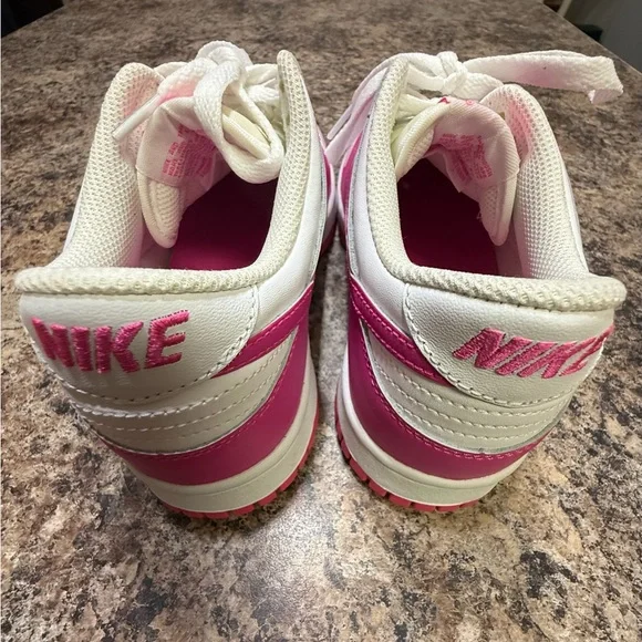 Nike Hot Pink and White Dunks (Big Kids) - Picture 5 of 7